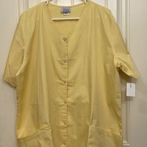 NEW! Only Necessities Yellow Scrub Top